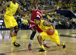 Michigan vs Indiana university basketball game 2013 photography by robbie small